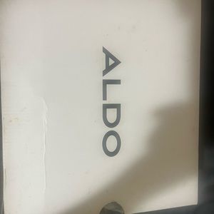 Aldo yellow nubuck leather, tie up heels